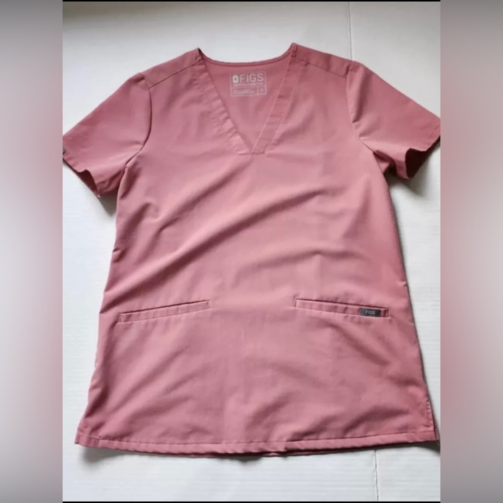FIGS Women's Sz Small Technical Collection Pink Scrub Top